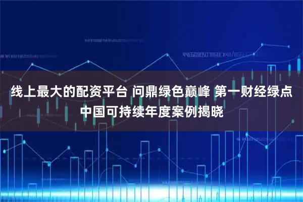 线上最大的配资平台 问鼎绿色巅峰 第一财经绿点中国可持续年度案例揭晓